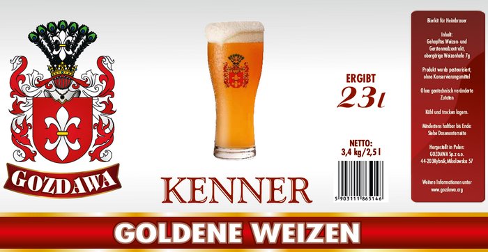 Kit per la produzione di birra a casa Goldene Weizen