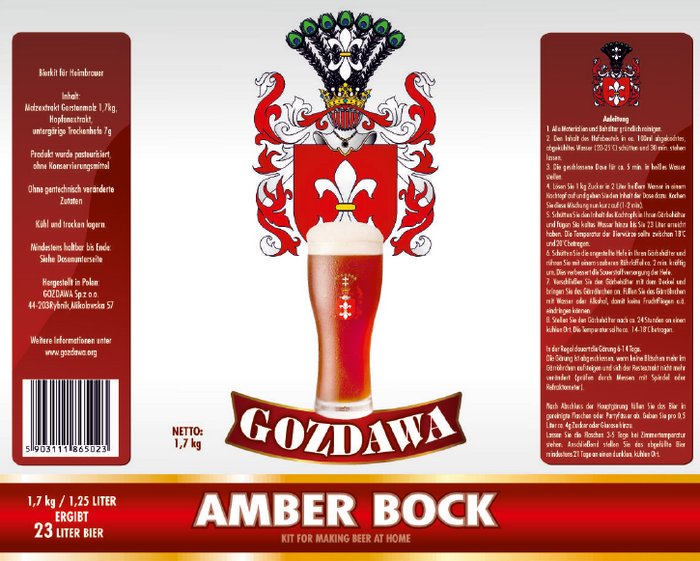 Kits para la preparación casera de cerveza Amber Bock