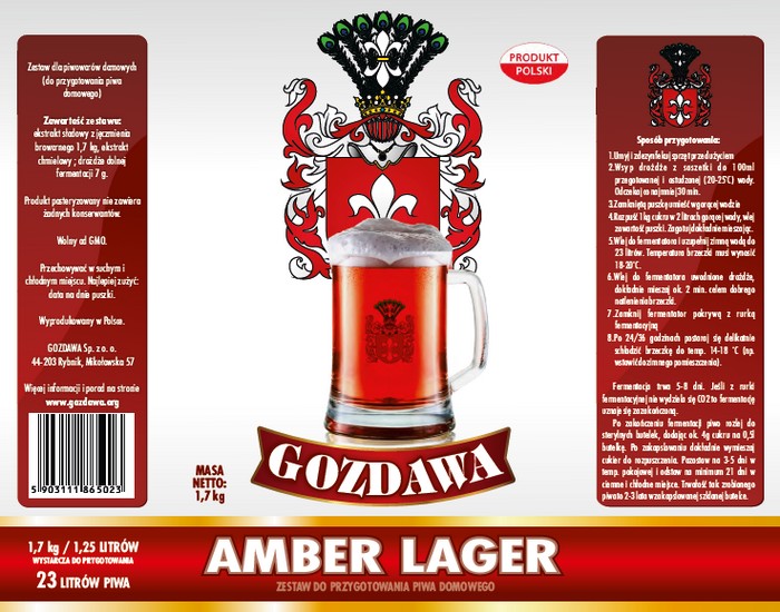 Kits para la preparación casera de cerveza Amber Lager