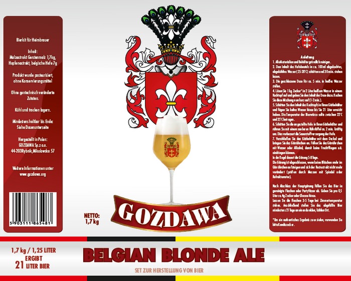 Bierkits für Heimbrauer Belgian Blonde Ale