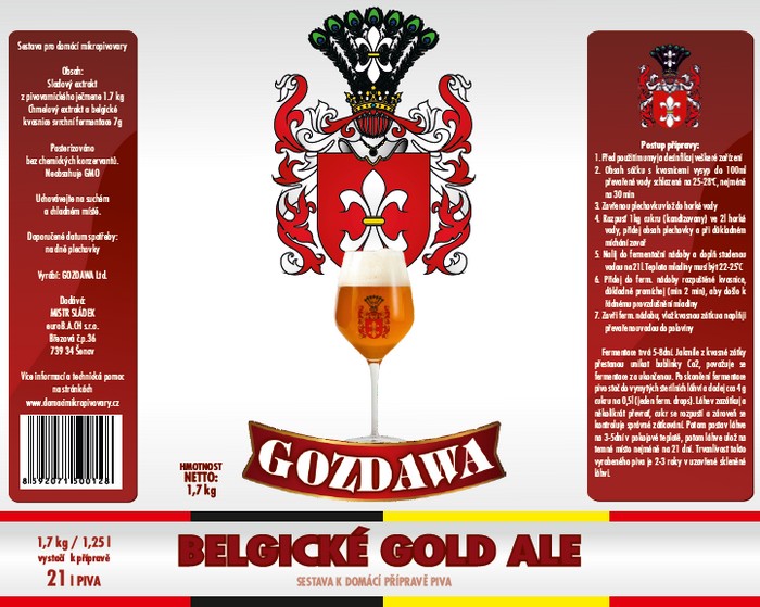 Sada pre domáce piva piwa Belgian Gold Ale